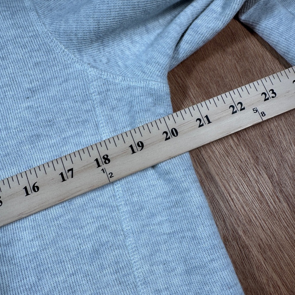 Charles River Pullover Men M Gray Quarter Zip Heathered Cotton Blend Sweatshirt - Picture 3 of 12